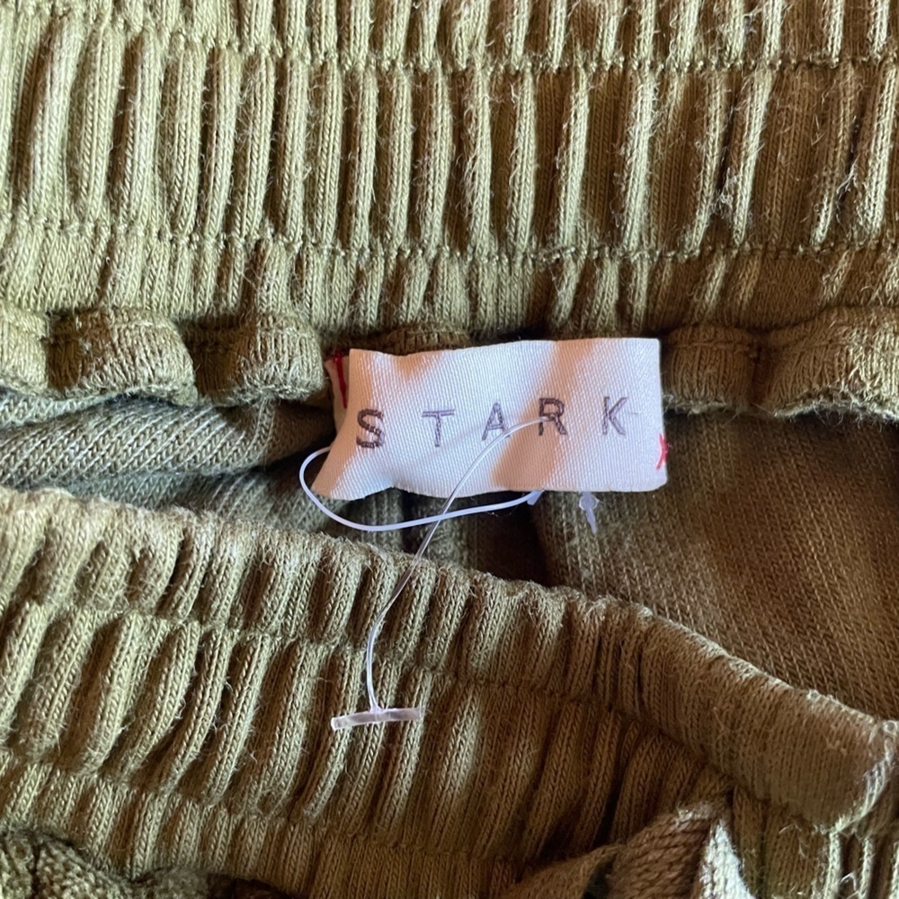 Stark X olive green velour joggers - Picture 3 of 5